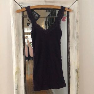 True Purple Lace Trim Tank